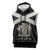 Personalized Jamaica Sleeveless Hoodie Coat Of Arms With Rastafarian Lion Silver Color - Wonder Print Shop