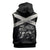 Personalized Jamaica Sleeveless Hoodie Coat Of Arms With Rastafarian Lion Silver Color - Wonder Print Shop