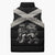 Personalized Jamaica Sleeveless Puffer Jacket Coat Of Arms With Rastafarian Lion Silver Color - Wonder Print Shop