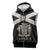 Personalized Jamaica Sleeveless Zip Hoodie Coat Of Arms With Rastafarian Lion Silver Color - Wonder Print Shop