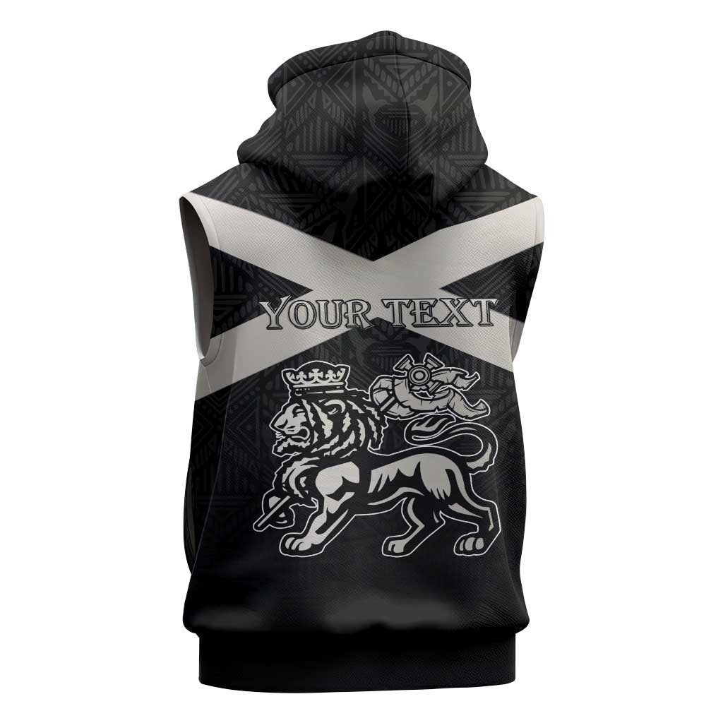 Personalized Jamaica Sleeveless Zip Hoodie Coat Of Arms With Rastafarian Lion Silver Color - Wonder Print Shop