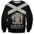 Personalized Jamaica Sweatshirt Coat Of Arms With Rastafarian Lion Silver Color - Wonder Print Shop