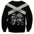 Personalized Jamaica Sweatshirt Coat Of Arms With Rastafarian Lion Silver Color - Wonder Print Shop