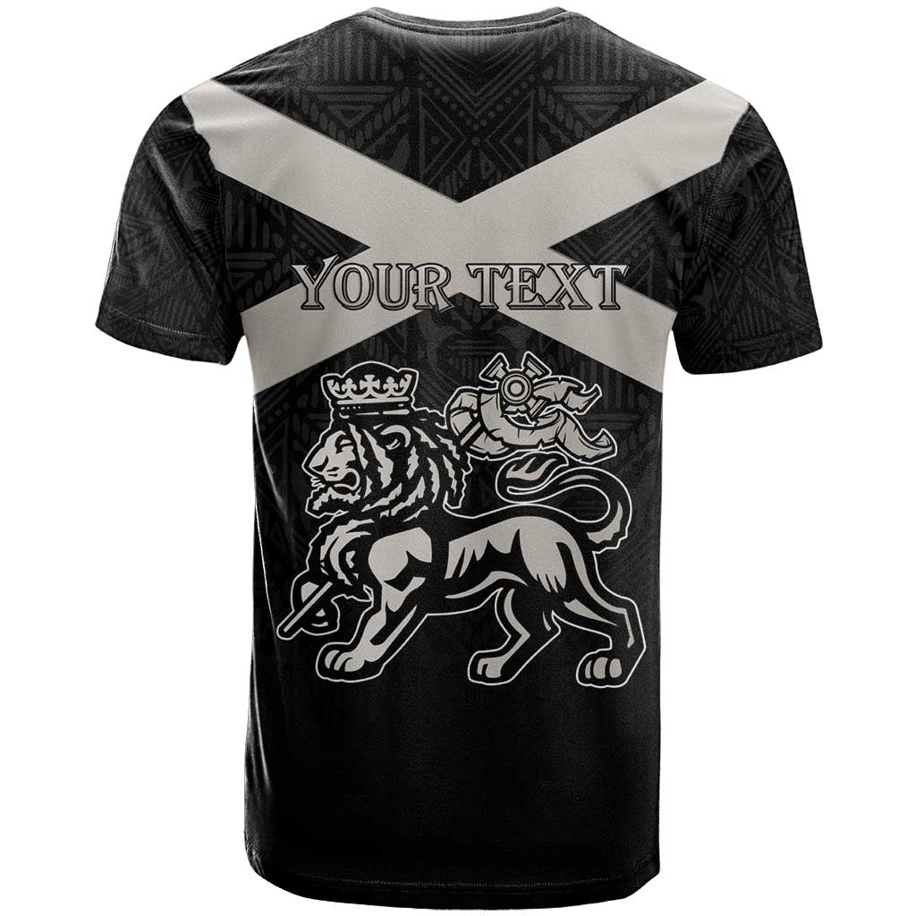 Personalized Jamaica T Shirt Coat Of Arms With Rastafarian Lion Silver Color - Wonder Print Shop