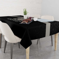 Jamaica Tablecloth Coat Of Arms With Rastafarian Lion Silver Color - Wonder Print Shop