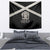 Jamaica Tapestry Coat Of Arms With Rastafarian Lion Silver Color - Wonder Print Shop