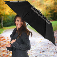 Jamaica Umbrella Coat Of Arms With Rastafarian Lion Silver Color - Wonder Print Shop