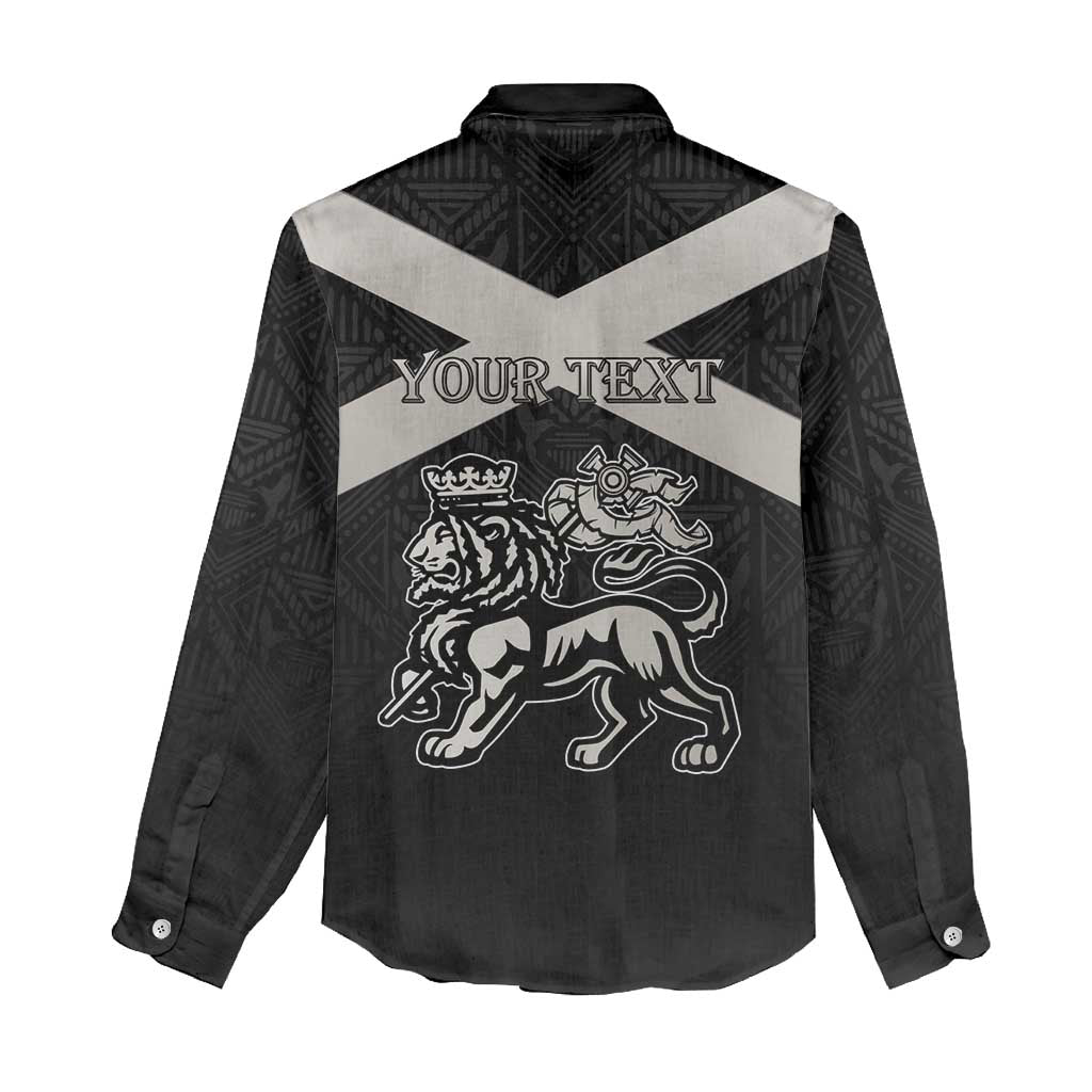 Personalized Jamaica Women Casual Shirt Coat Of Arms With Rastafarian Lion Silver Color - Wonder Print Shop