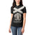 Personalized Jamaica Women Polo Shirt Coat Of Arms With Rastafarian Lion Silver Color - Wonder Print Shop