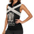 Personalized Jamaica Women Sleeveless Polo Shirt Coat Of Arms With Rastafarian Lion Silver Color - Wonder Print Shop