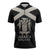 Personalized Jamaica Zipper Polo Shirt Coat Of Arms With Rastafarian Lion Silver Color - Wonder Print Shop