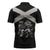 Personalized Jamaica Zipper Polo Shirt Coat Of Arms With Rastafarian Lion Silver Color - Wonder Print Shop