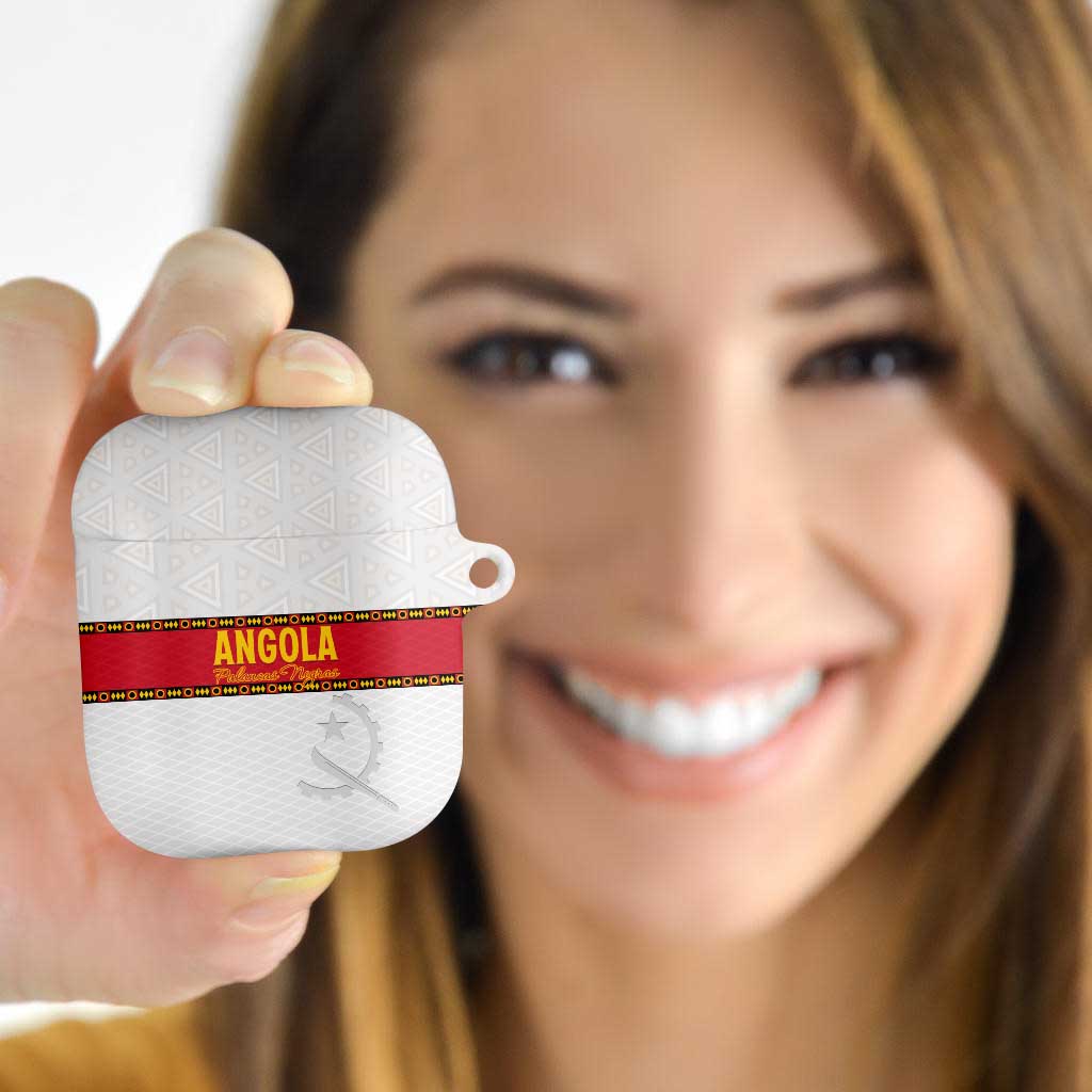 Angola Football AirPods Case Avante Palancas Negras - White - Wonder Print Shop