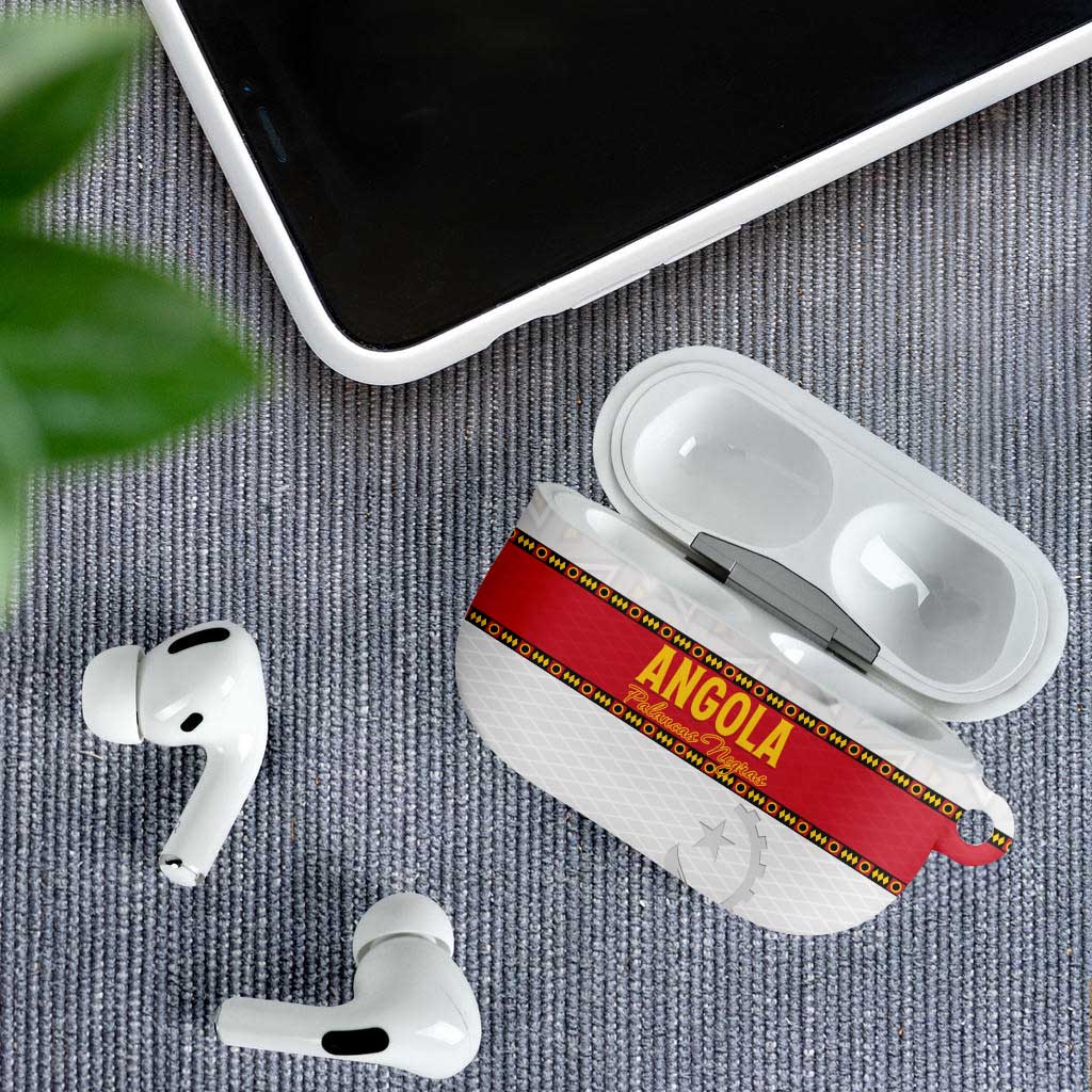 Angola Football AirPods Case Avante Palancas Negras - White - Wonder Print Shop