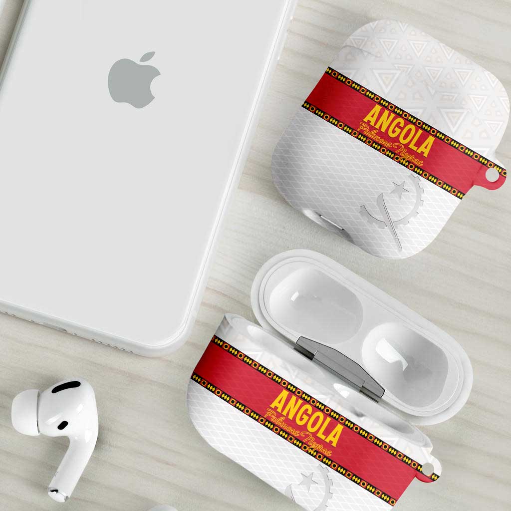 Angola Football AirPods Case Avante Palancas Negras - White - Wonder Print Shop
