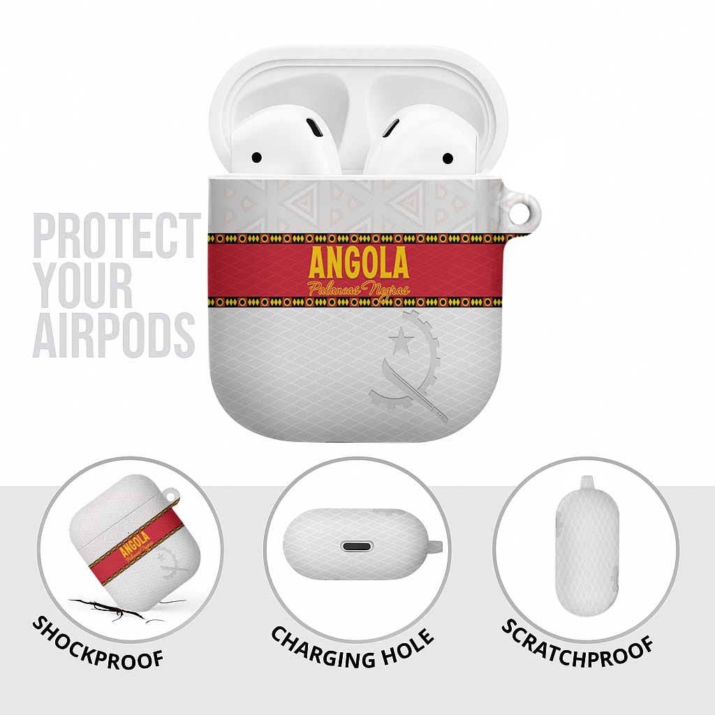 Angola Football AirPods Case Avante Palancas Negras - White - Wonder Print Shop