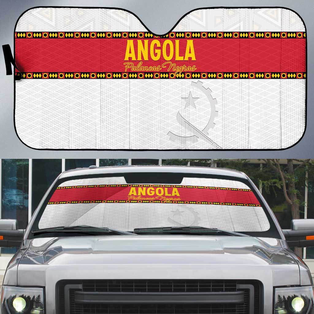 Angola Football Auto Sun Shade Avante Palancas Negras - White - Wonder Print Shop