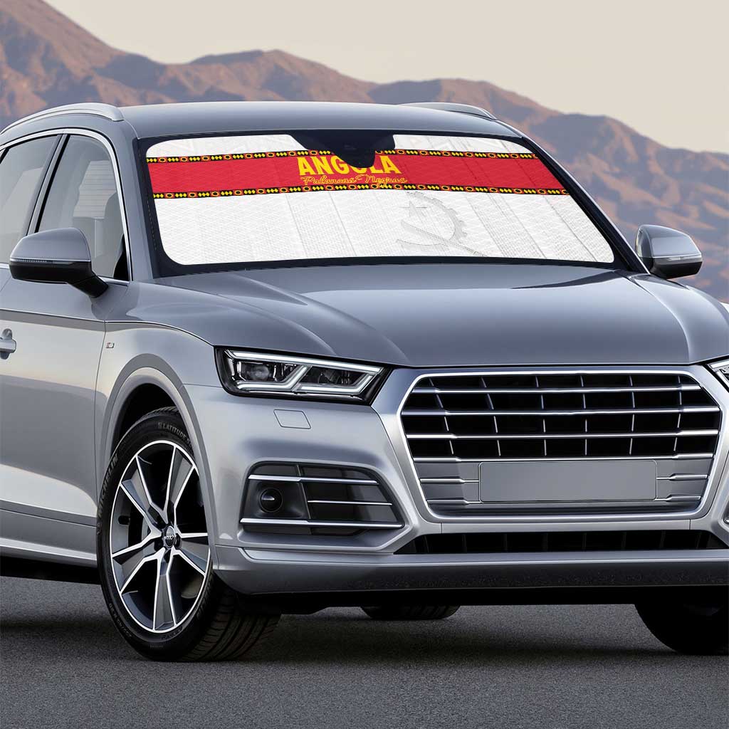 Angola Football Auto Sun Shade Avante Palancas Negras - White - Wonder Print Shop