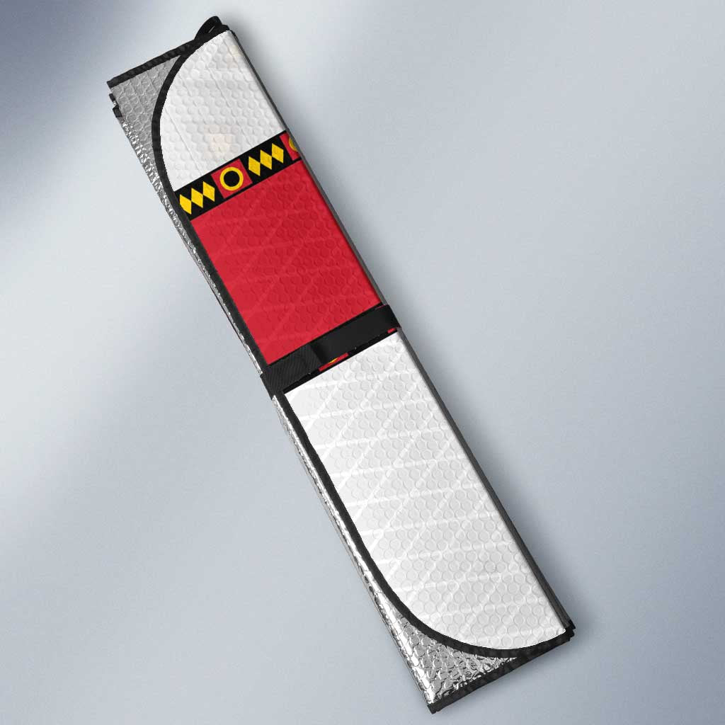 Angola Football Auto Sun Shade Avante Palancas Negras - White - Wonder Print Shop