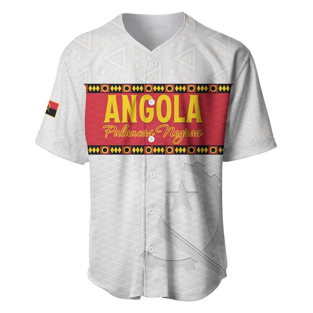 Custom Angola Football Baseball Jersey Avante Palancas Negras - White - Wonder Print Shop