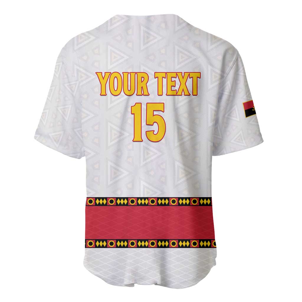 Custom Angola Football Baseball Jersey Avante Palancas Negras - White - Wonder Print Shop