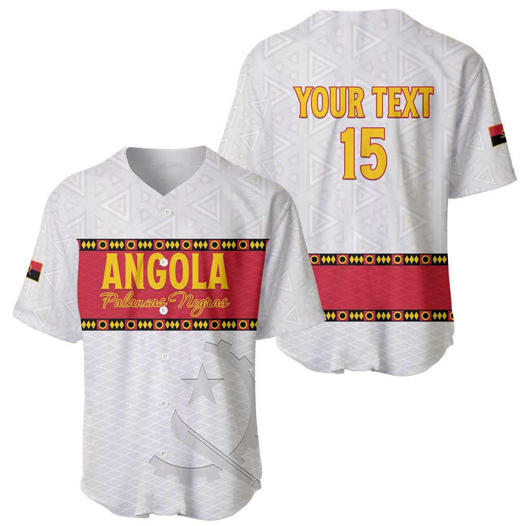 Custom Angola Football Baseball Jersey Avante Palancas Negras - White - Wonder Print Shop