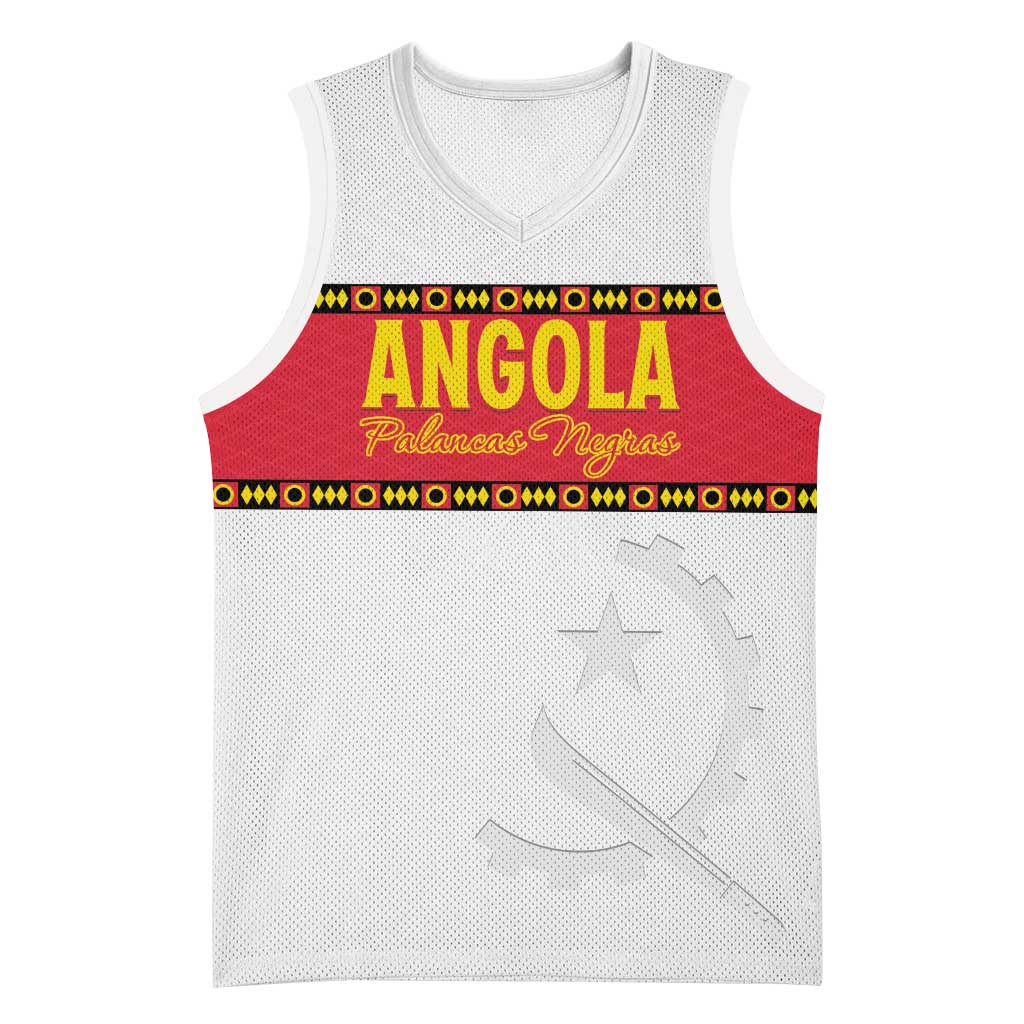 Custom Angola Football Basketball Jersey Avante Palancas Negras - White - Wonder Print Shop