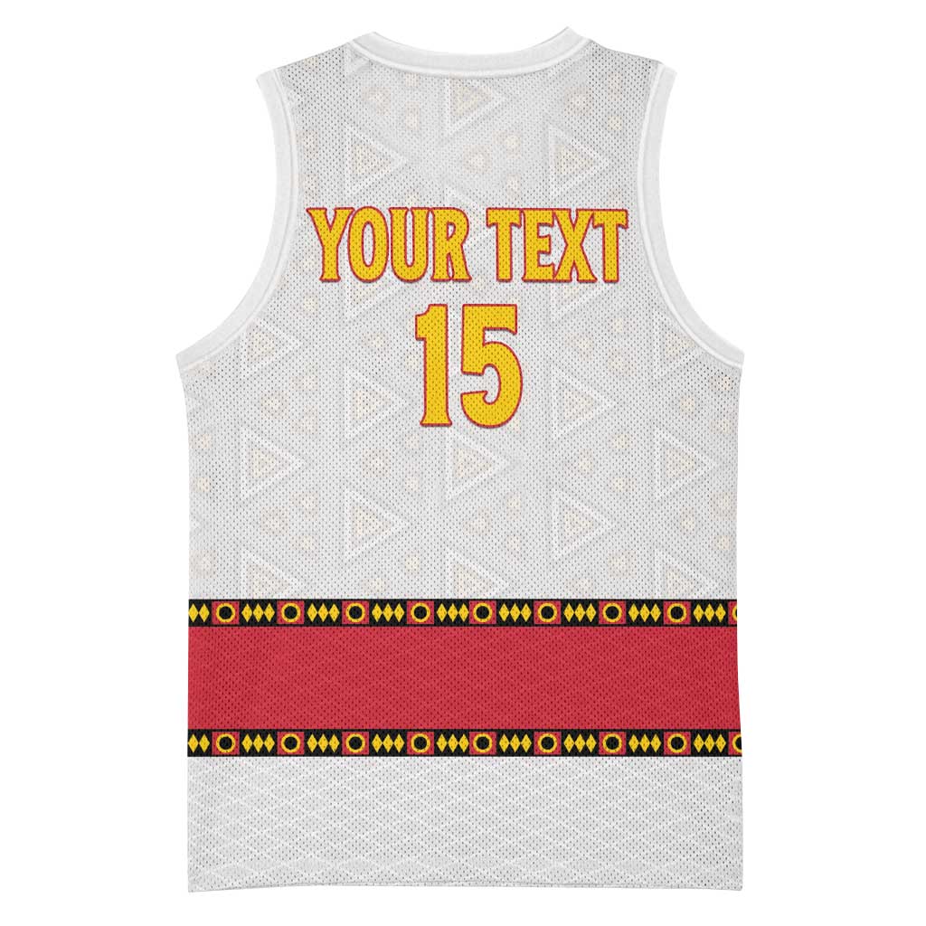 Custom Angola Football Basketball Jersey Avante Palancas Negras - White - Wonder Print Shop