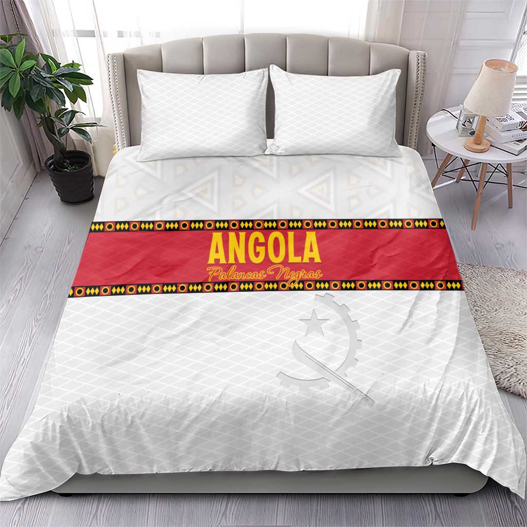 Angola Football Bedding Set Avante Palancas Negras - White - Wonder Print Shop