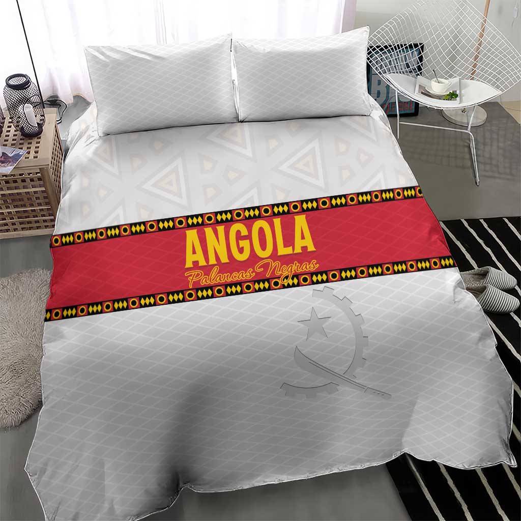 Angola Football Bedding Set Avante Palancas Negras - White - Wonder Print Shop