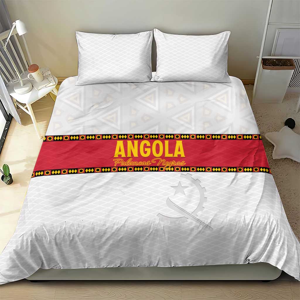 Angola Football Bedding Set Avante Palancas Negras - White - Wonder Print Shop