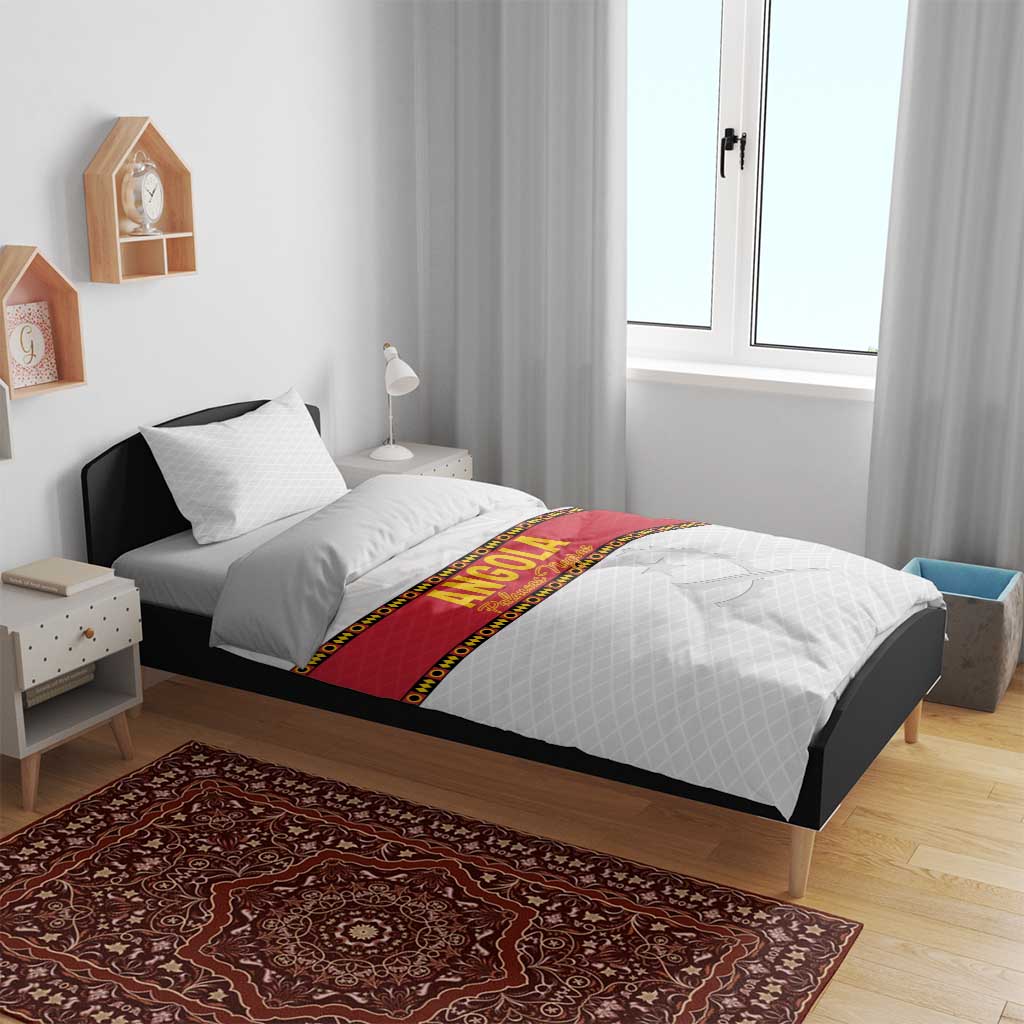 Angola Football Bedding Set Avante Palancas Negras - White - Wonder Print Shop