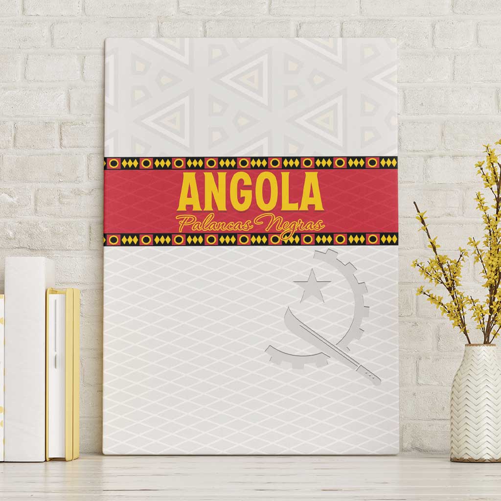 Angola Football Canvas Wall Art Avante Palancas Negras - White - Wonder Print Shop