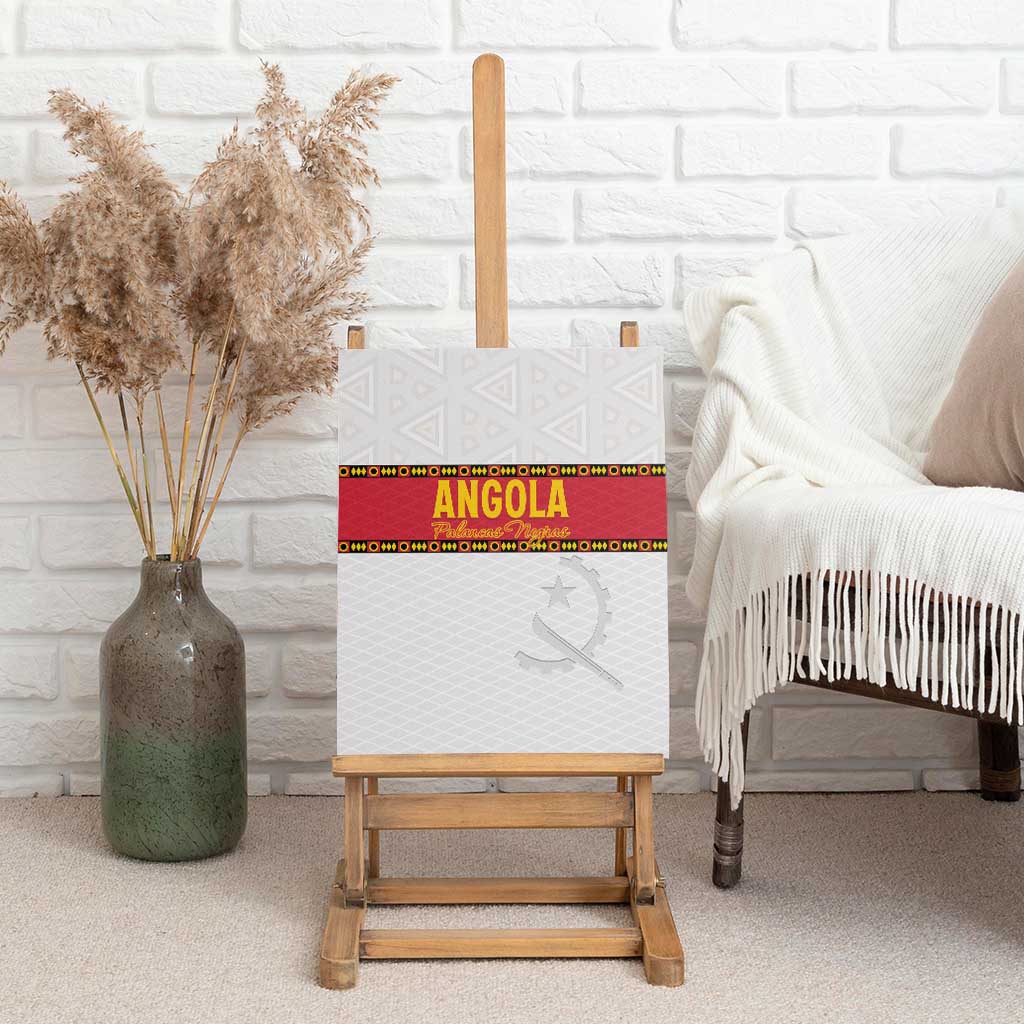 Angola Football Canvas Wall Art Avante Palancas Negras - White - Wonder Print Shop