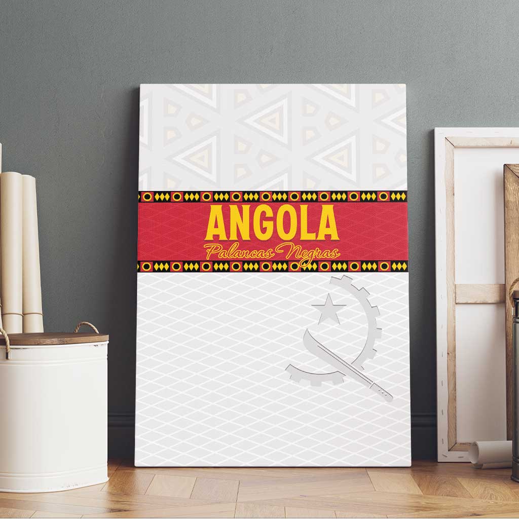 Angola Football Canvas Wall Art Avante Palancas Negras - White - Wonder Print Shop