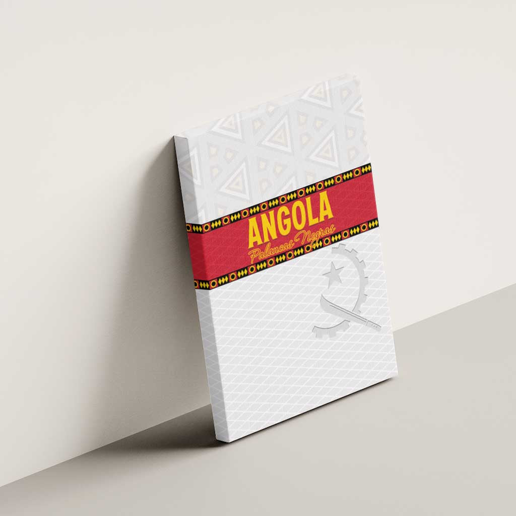 Angola Football Canvas Wall Art Avante Palancas Negras - White - Wonder Print Shop