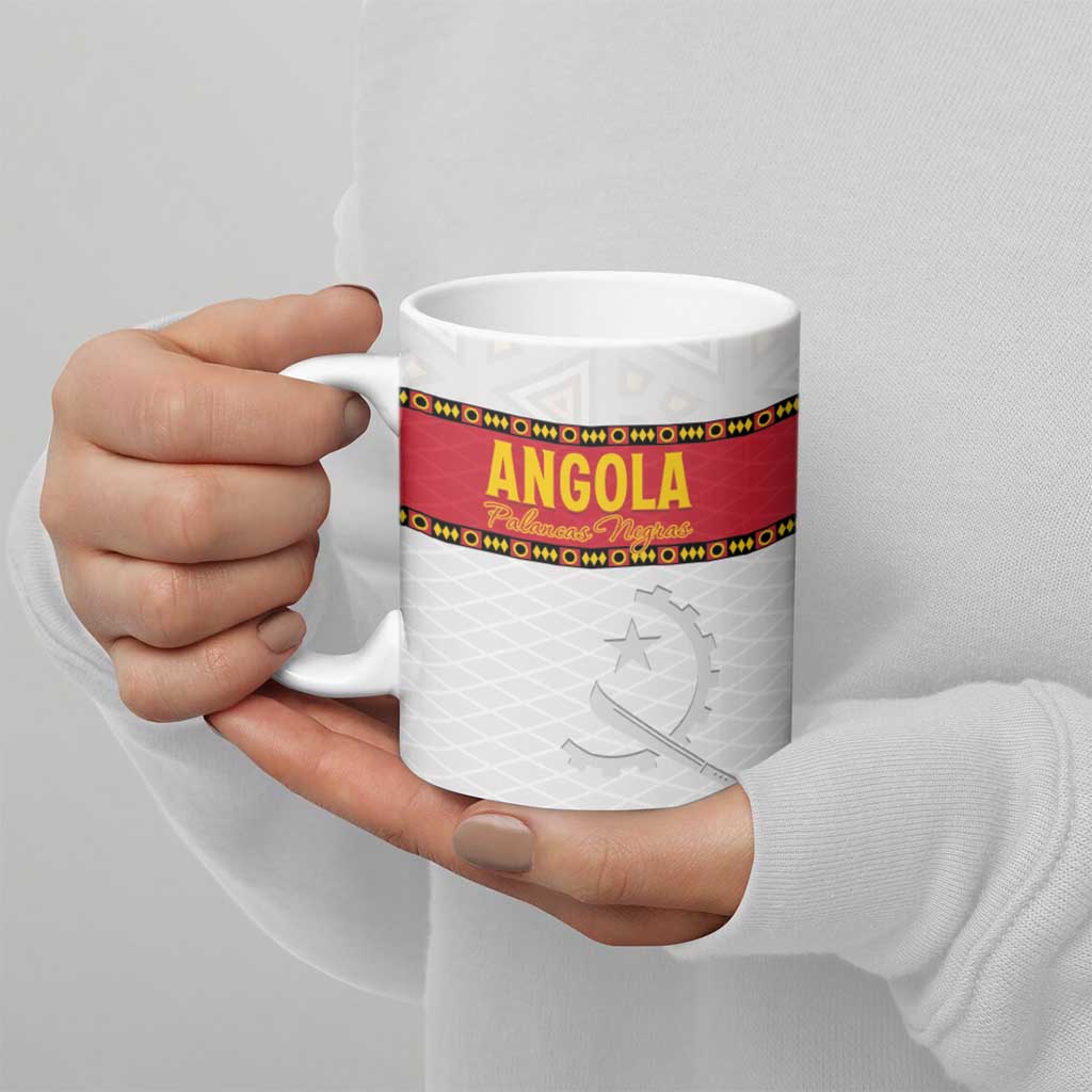 Custom Angola Football Ceramic Mug Avante Palancas Negras - White - Wonder Print Shop