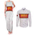 Custom Angola Football Couples Matching Tank Maxi Dress and Long Sleeve Button Shirt Avante Palancas Negras - White - Wonder Print Shop