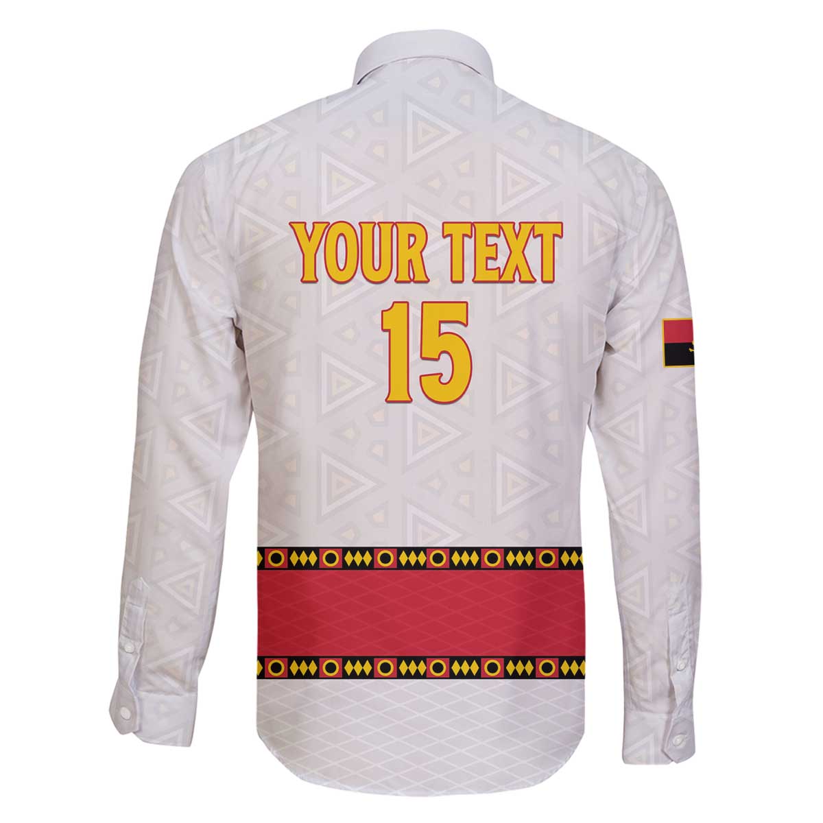 Custom Angola Football Family Matching Off The Shoulder Long Sleeve Dress and Hawaiian Shirt Avante Palancas Negras - White - Wonder Print Shop