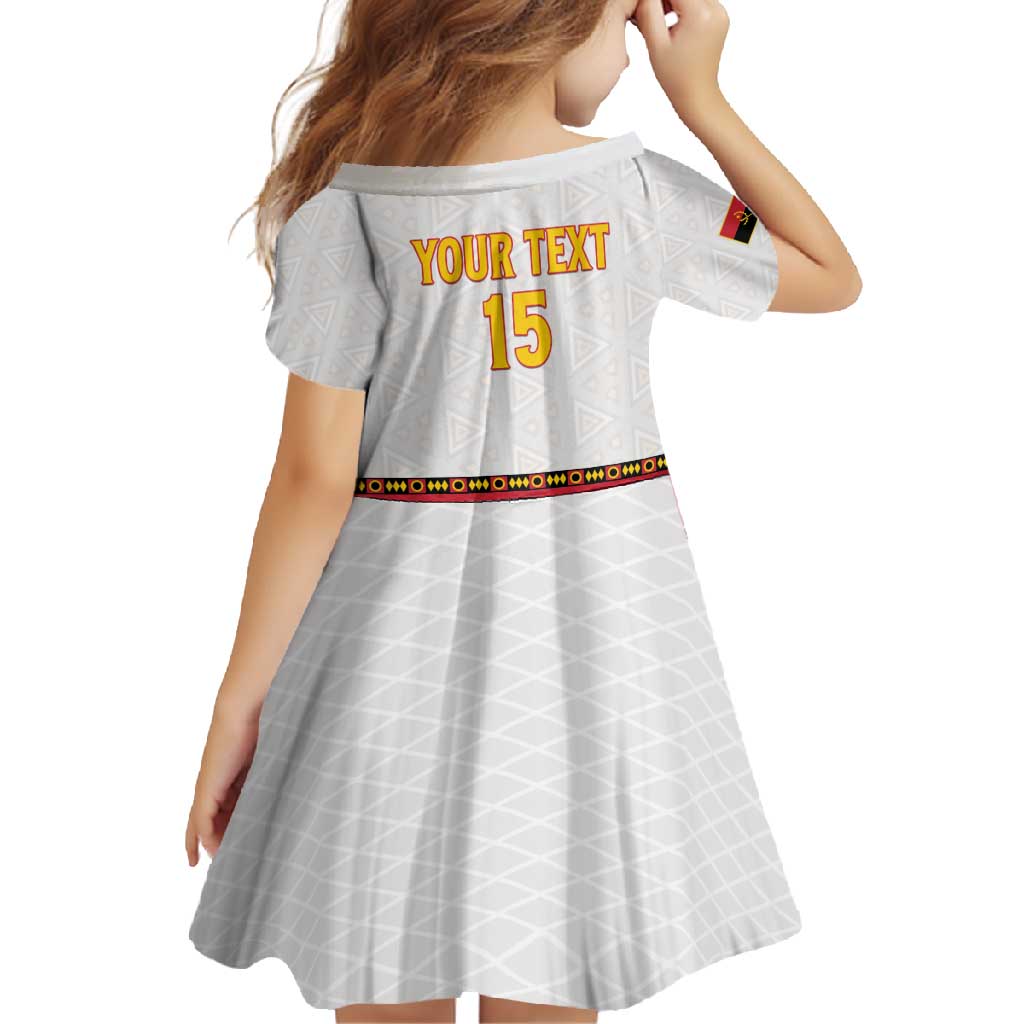 Custom Angola Football Family Matching Off Shoulder Maxi Dress and Hawaiian Shirt Avante Palancas Negras - White - Wonder Print Shop