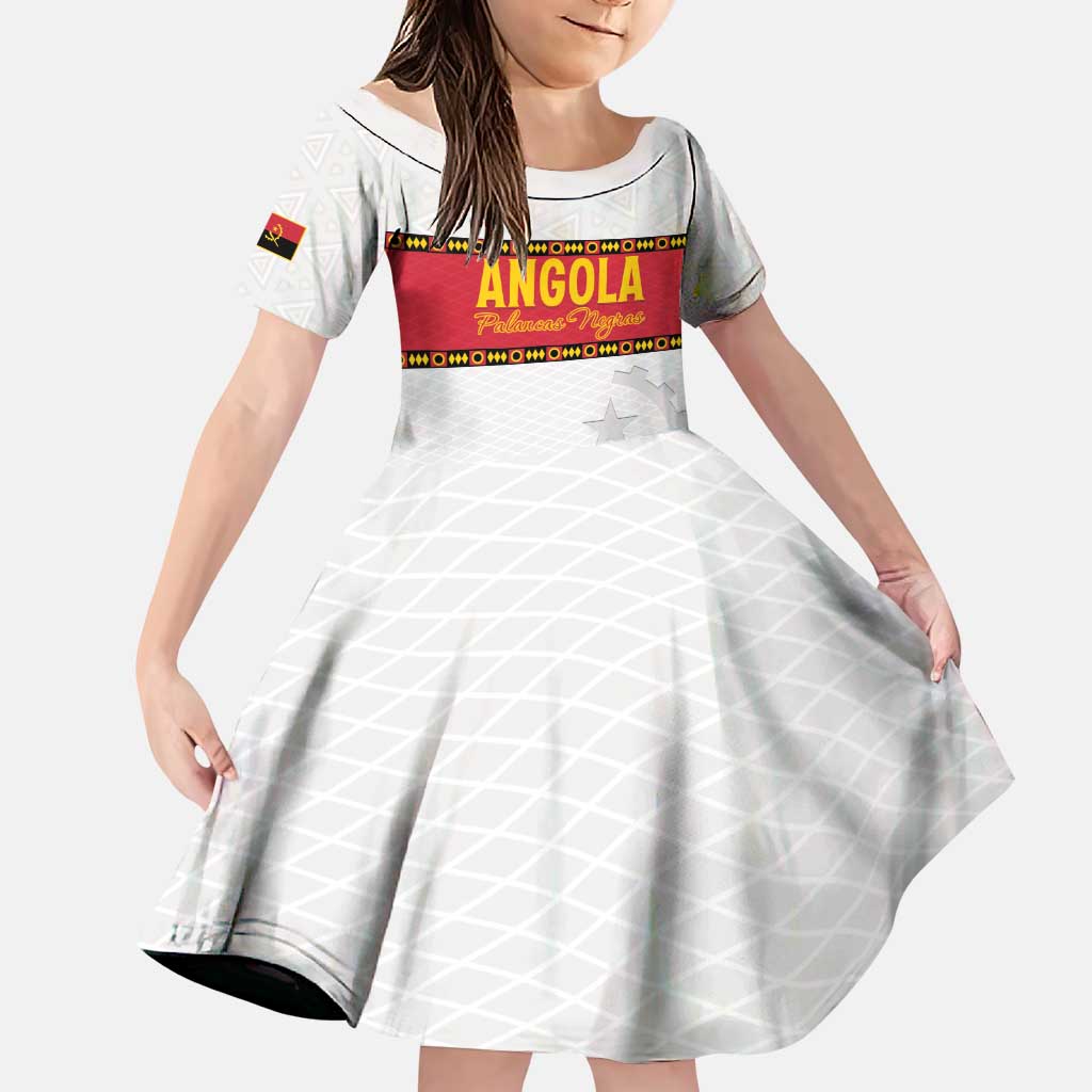 Custom Angola Football Family Matching Puletasi and Hawaiian Shirt Avante Palancas Negras - White - Wonder Print Shop