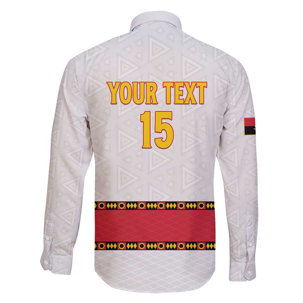 Custom Angola Football Family Matching Puletasi and Hawaiian Shirt Avante Palancas Negras - White - Wonder Print Shop