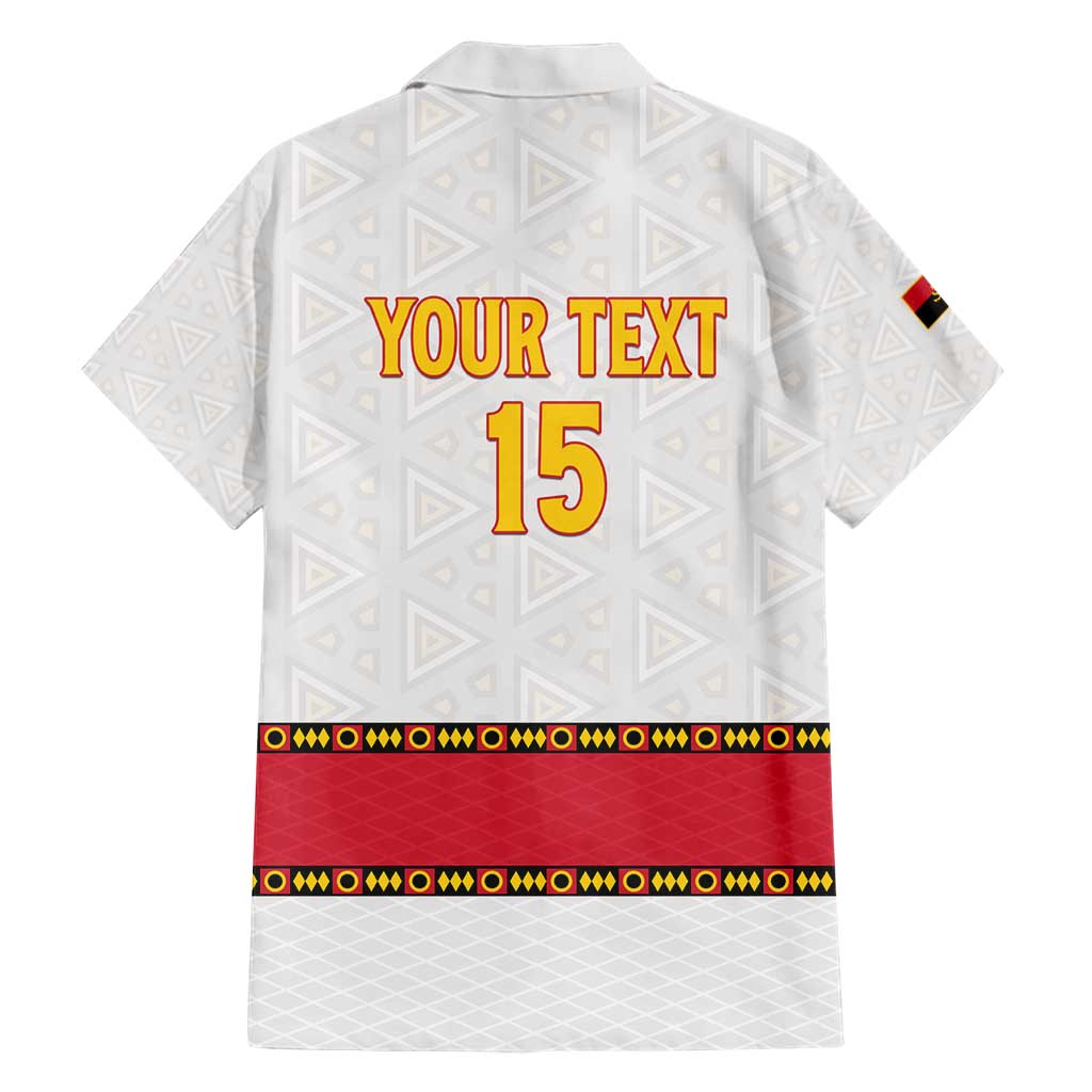 Custom Angola Football Family Matching Short Sleeve Bodycon Dress and Hawaiian Shirt Avante Palancas Negras - White - Wonder Print Shop