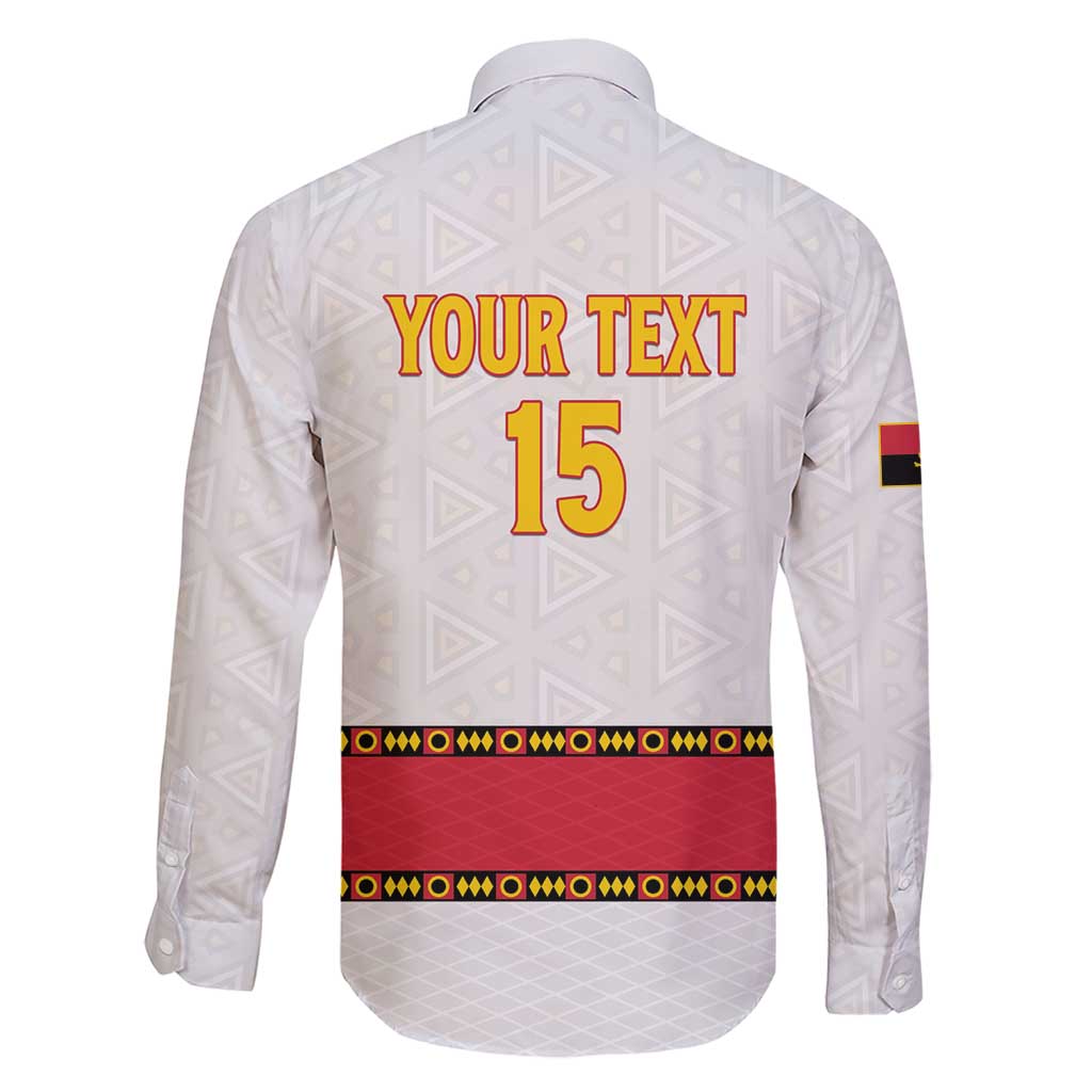 Custom Angola Football Family Matching Short Sleeve Bodycon Dress and Hawaiian Shirt Avante Palancas Negras - White - Wonder Print Shop