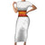 Custom Angola Football Family Matching Short Sleeve Bodycon Dress and Hawaiian Shirt Avante Palancas Negras - White - Wonder Print Shop
