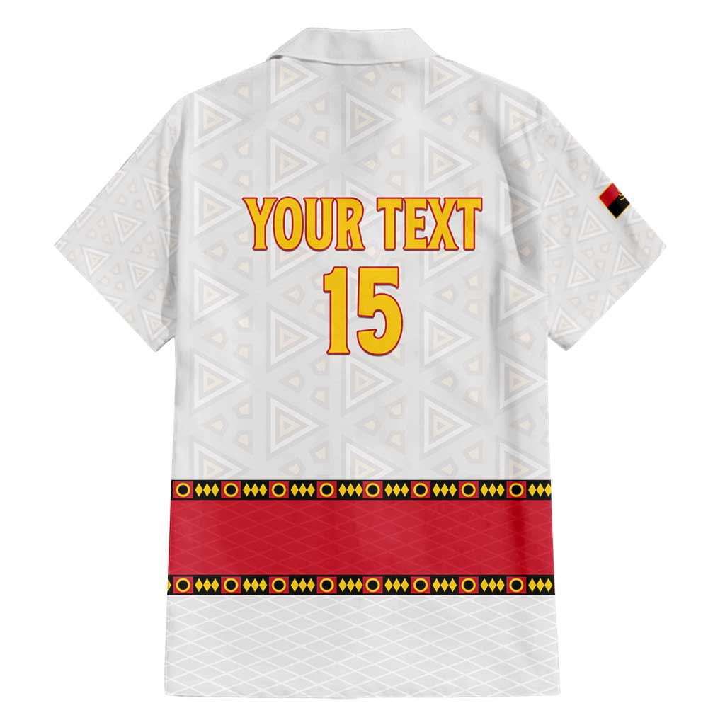 Custom Angola Football Family Matching Summer Maxi Dress and Hawaiian Shirt Avante Palancas Negras - White - Wonder Print Shop