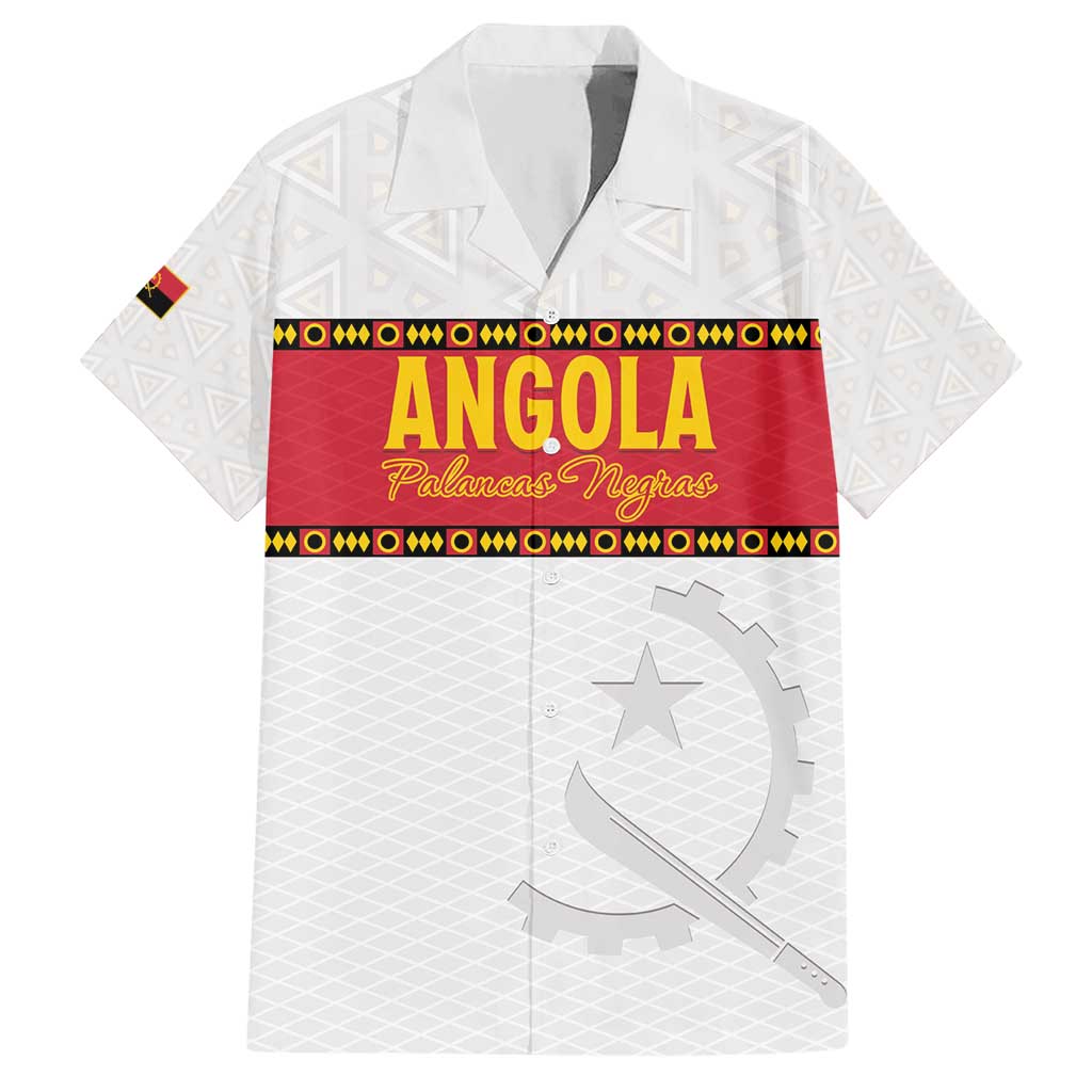 Custom Angola Football Hawaiian Shirt Avante Palancas Negras - White - Wonder Print Shop