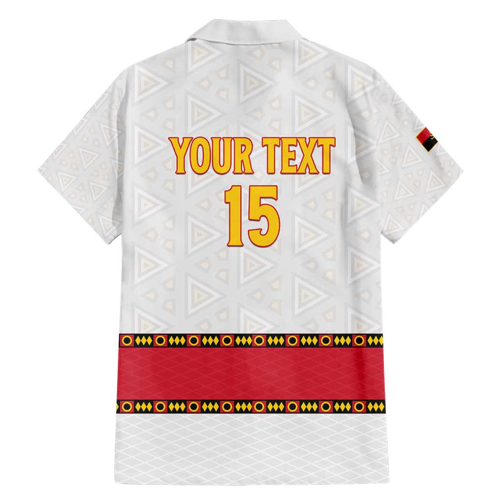 Custom Angola Football Hawaiian Shirt Avante Palancas Negras - White - Wonder Print Shop