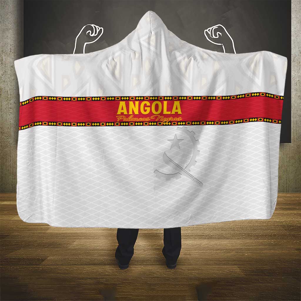 Angola Football Hooded Blanket Avante Palancas Negras - White - Wonder Print Shop