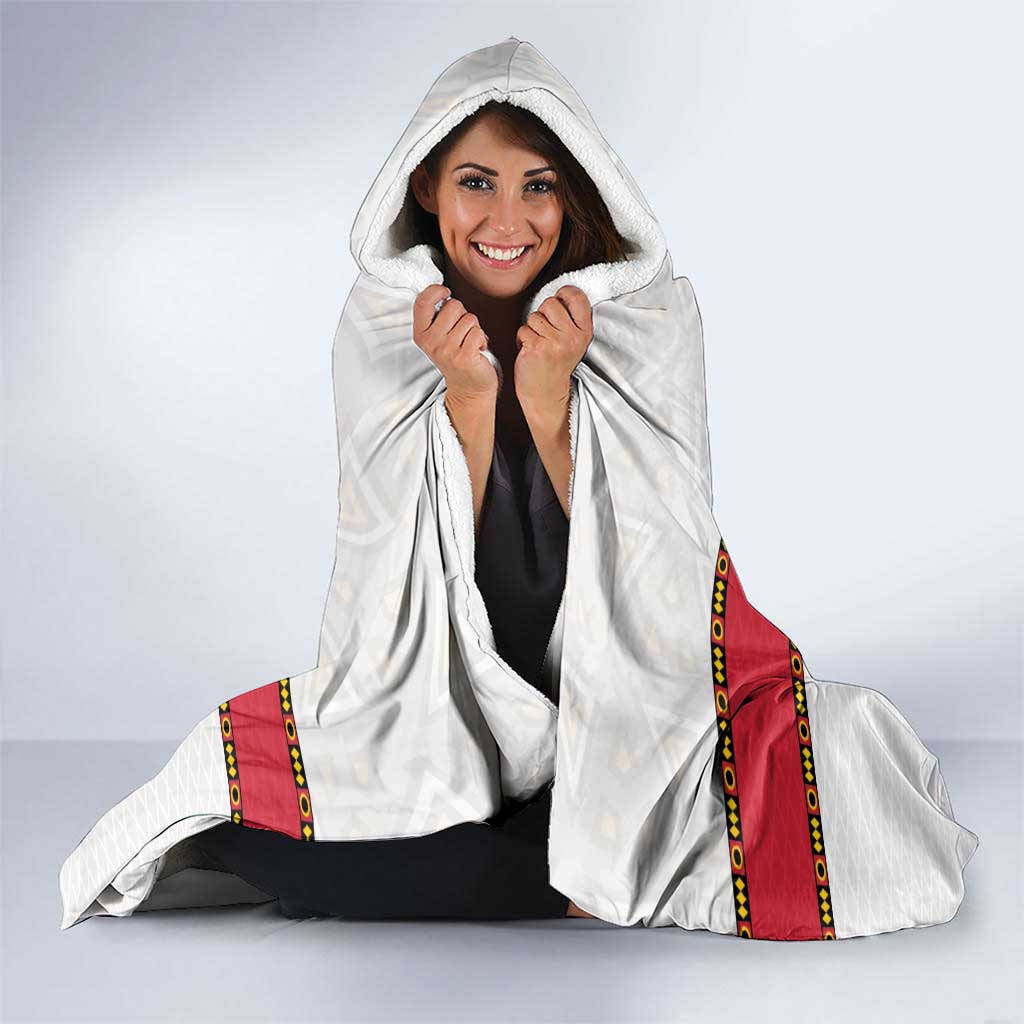 Angola Football Hooded Blanket Avante Palancas Negras - White - Wonder Print Shop